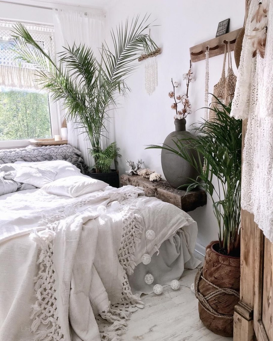 Бохо в интерьере спальни