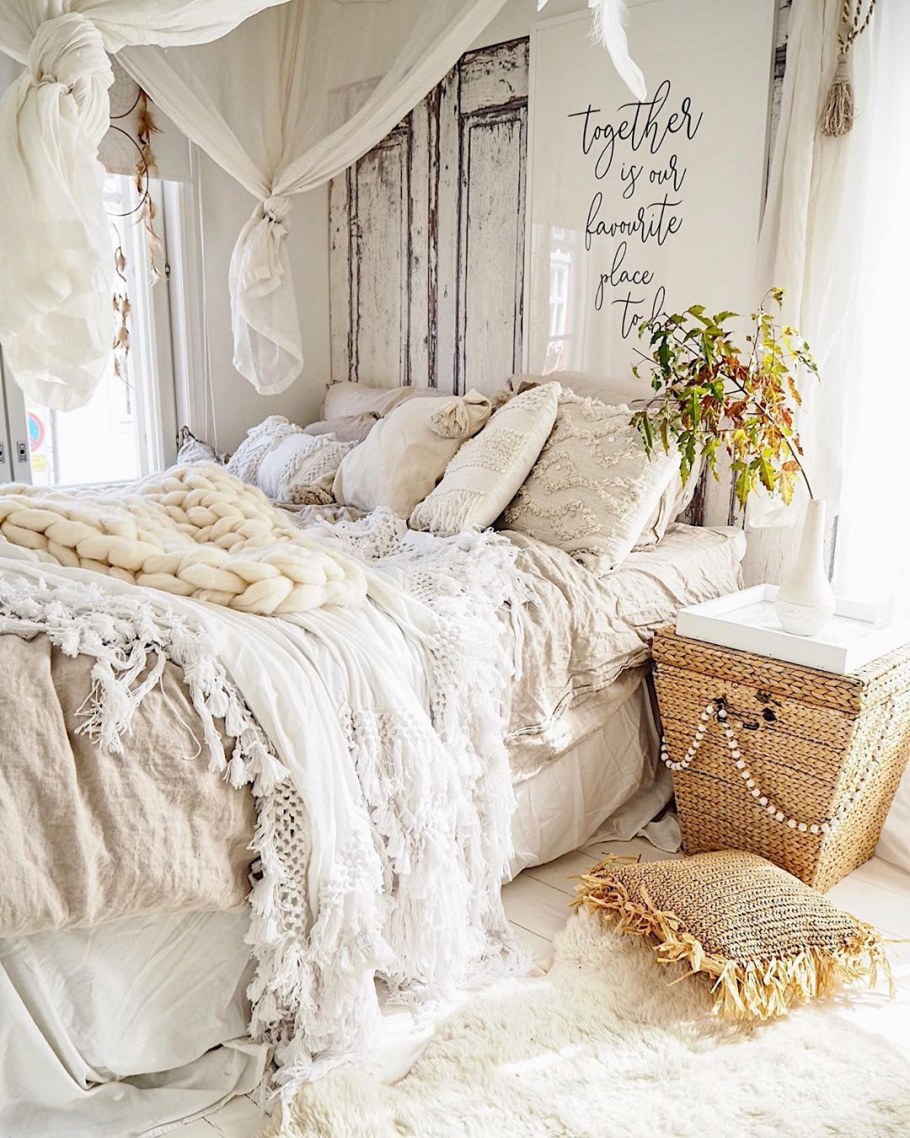 Спальня в стиле бохо