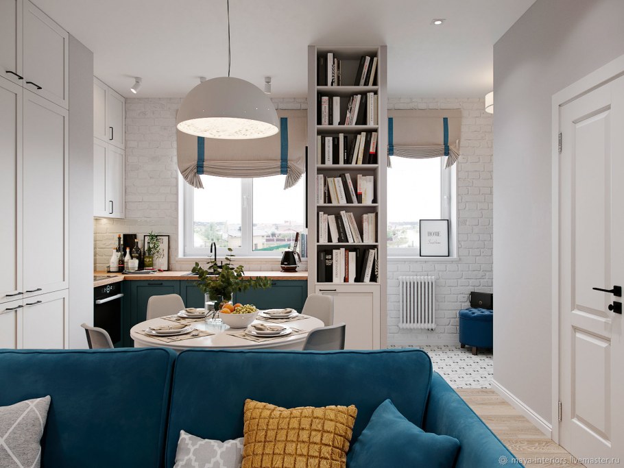 Синие двери в интерьере