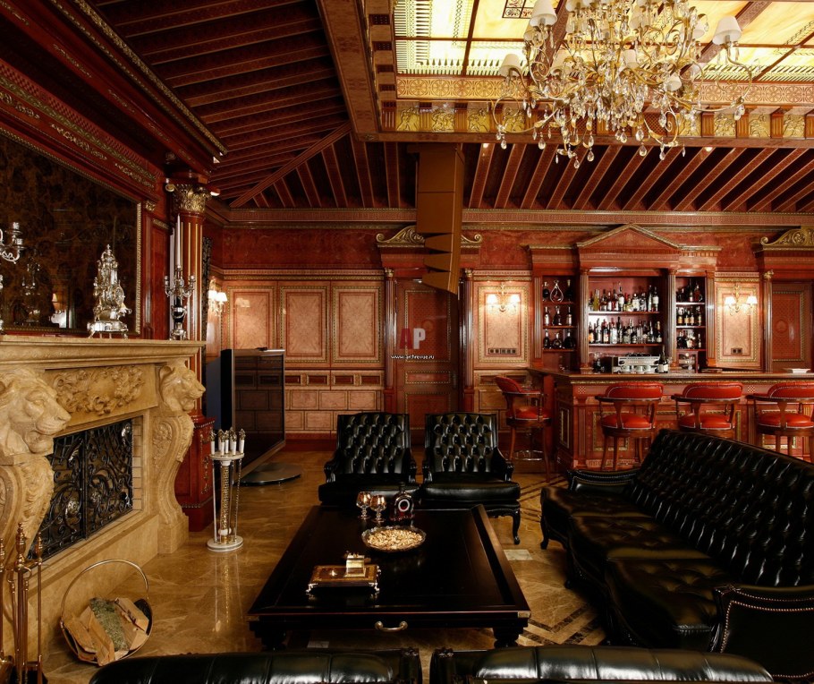 Каминный зал в английском стиле