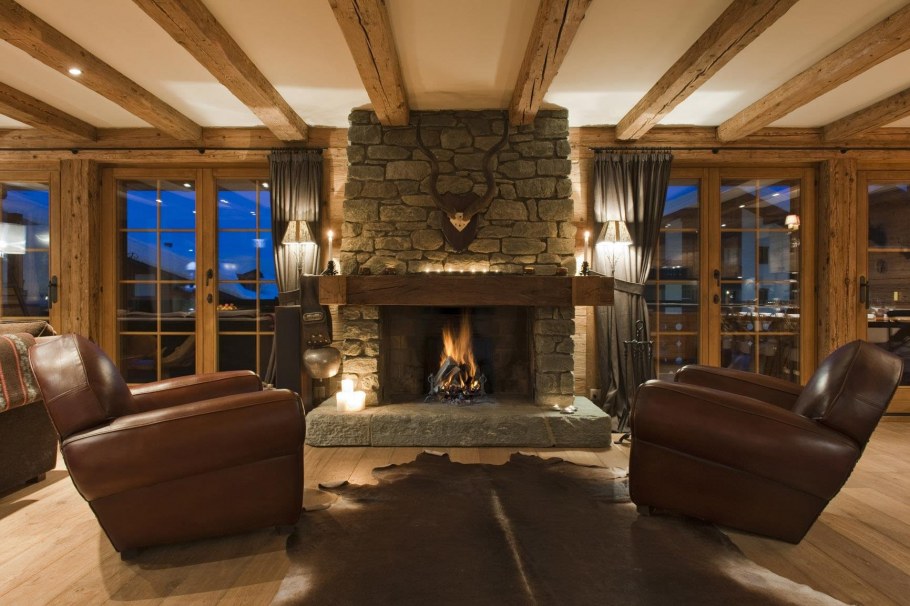 Камин в стиле Шале