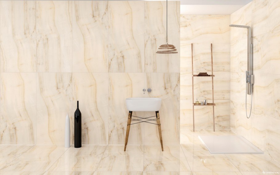 Керамогранит Opal Grey Rektifiye Parlak Nano 60x120 от Kutahya (Турция)