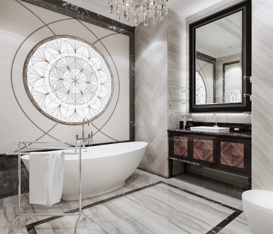 Ванная в Мраморном стиле