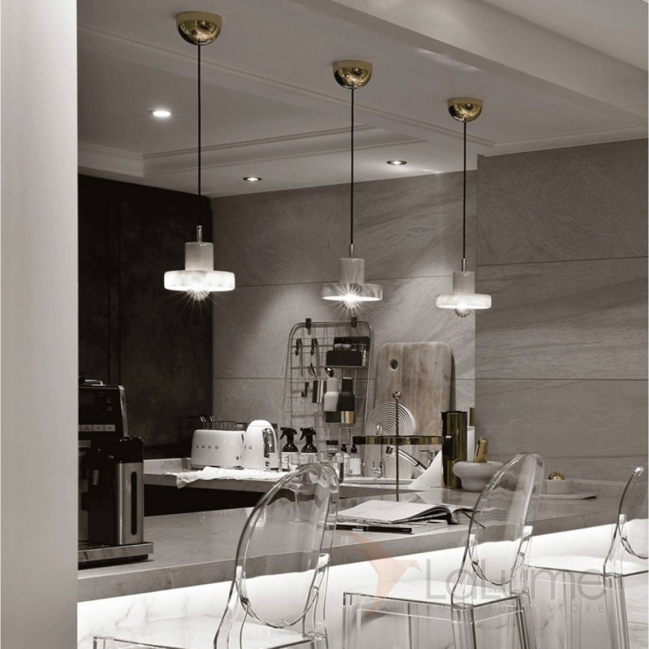 Мраморный подвесной светильник marble01