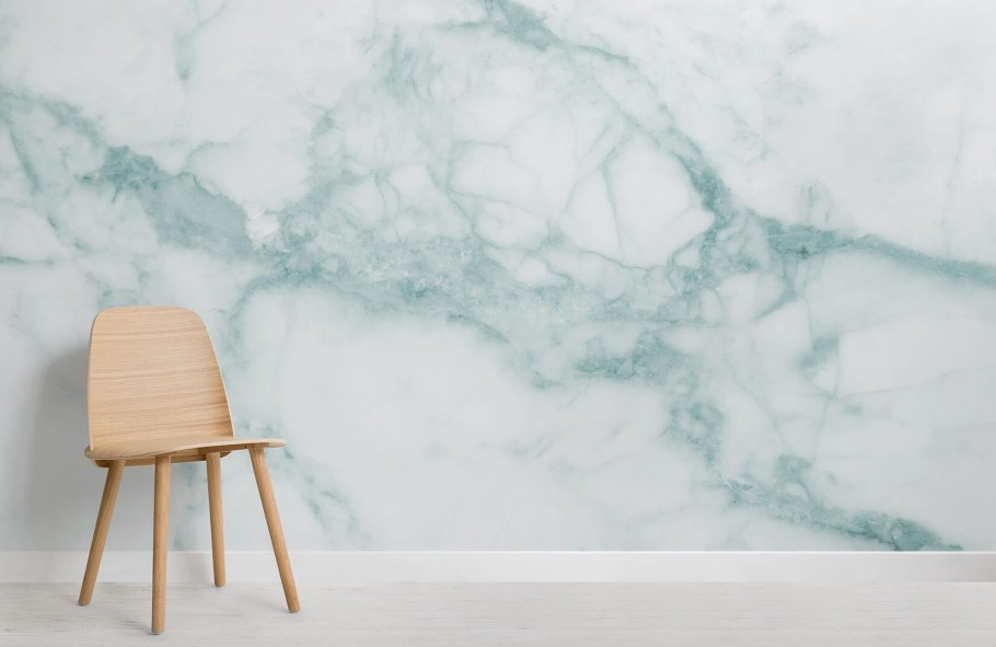 Белый мрамор с зелеными прожилками