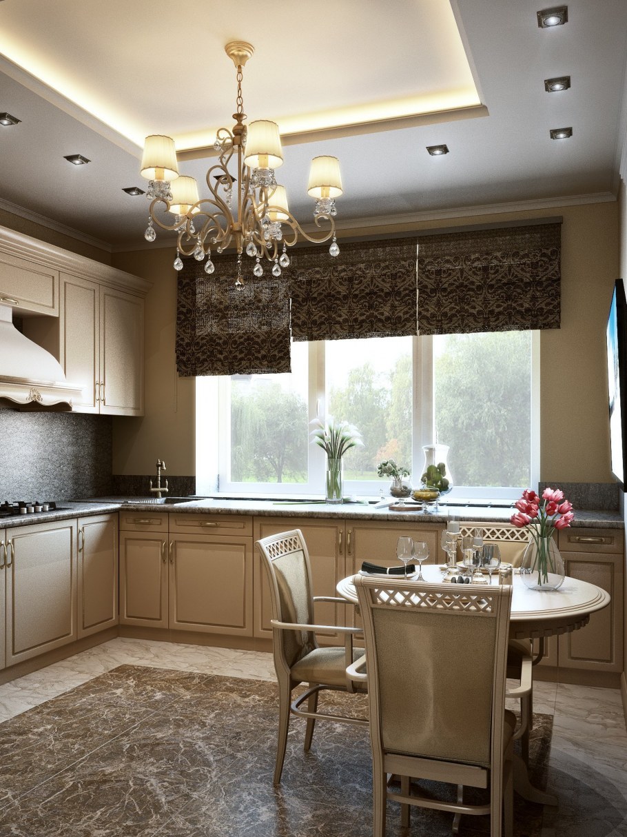 Кухня 25кв м классика современная