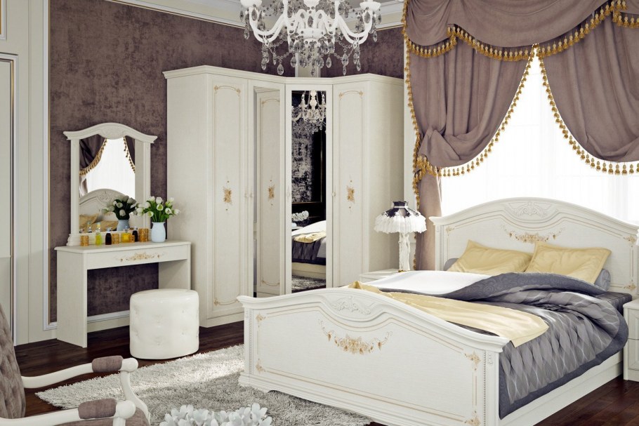 Спальня Лючия дуб Оксфорд серый