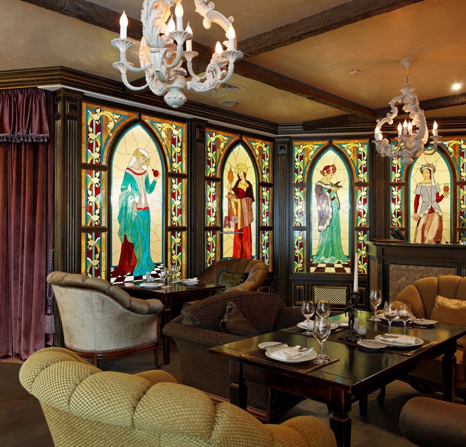 Романский стиль в интерьере средневековья