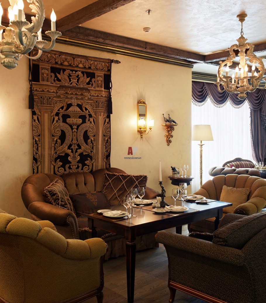 Готический стиль в интерьере ресторана