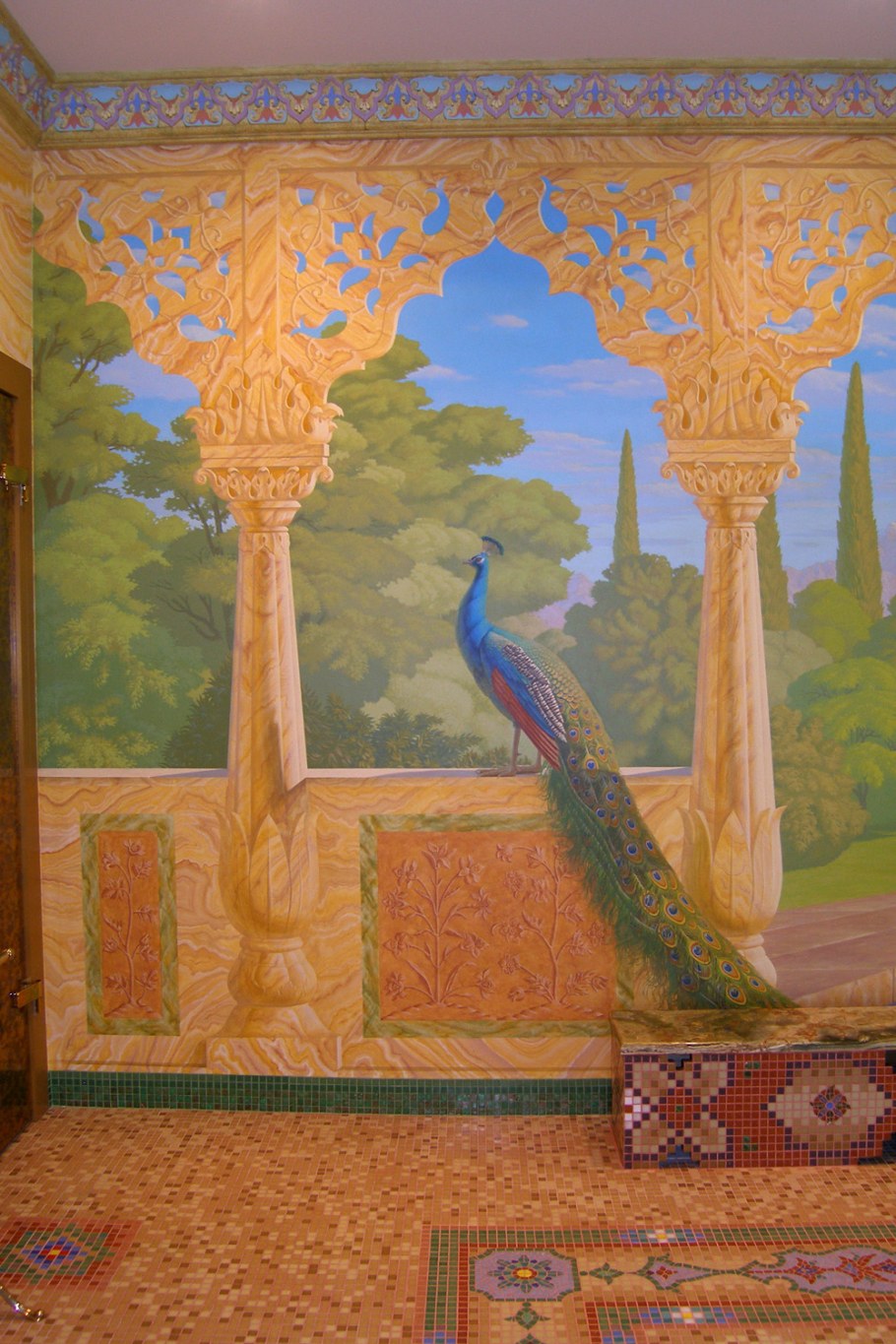 Фреска в Восточном стиле в интерьере