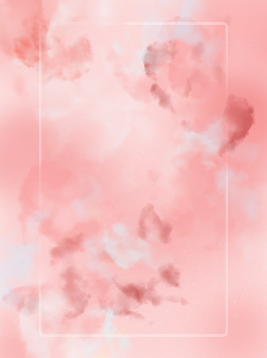 Акварельные розовые нежные фон облака