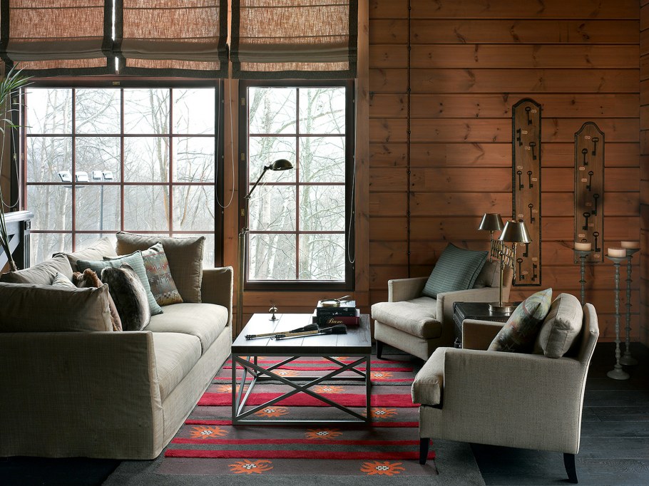 Интерьер в стиле лофт в загородном доме