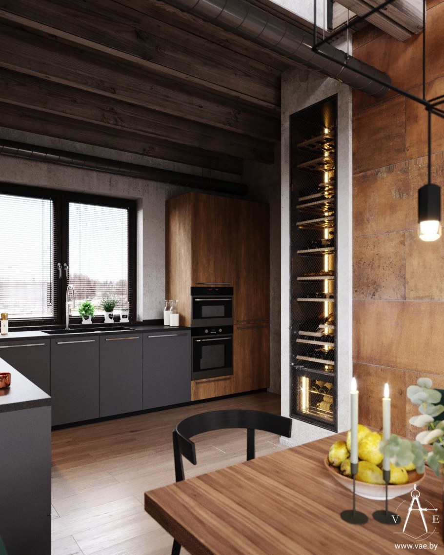 Интерьеры в домах из клееного бруса в скандинавском стиле