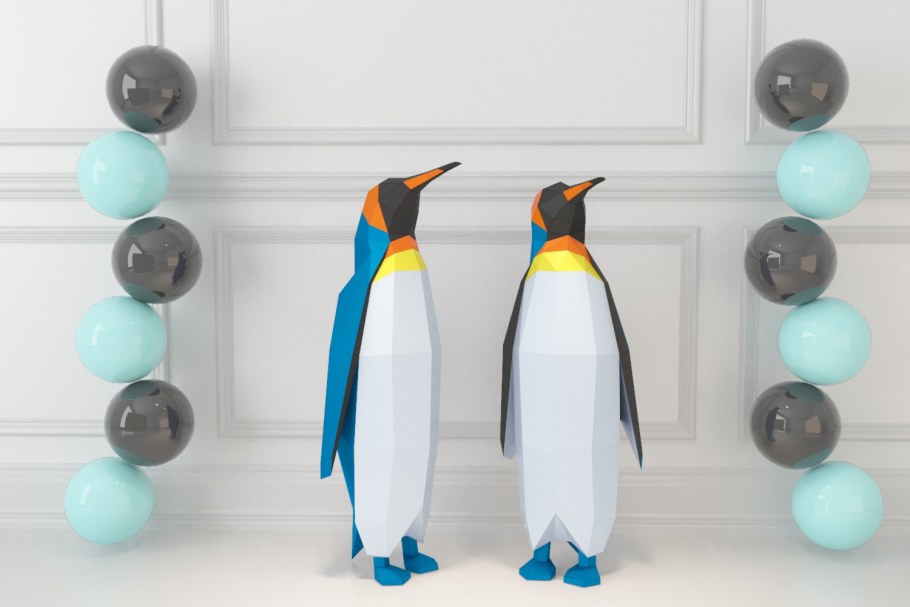 Полигональная Графика Пингвин