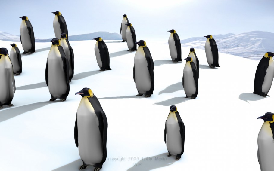 Пингвин 3д модель