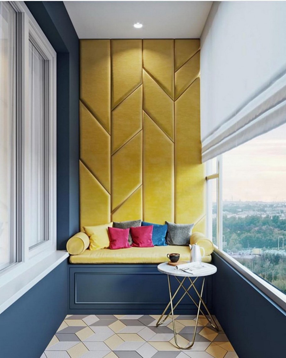 Мягкие панели на балконе