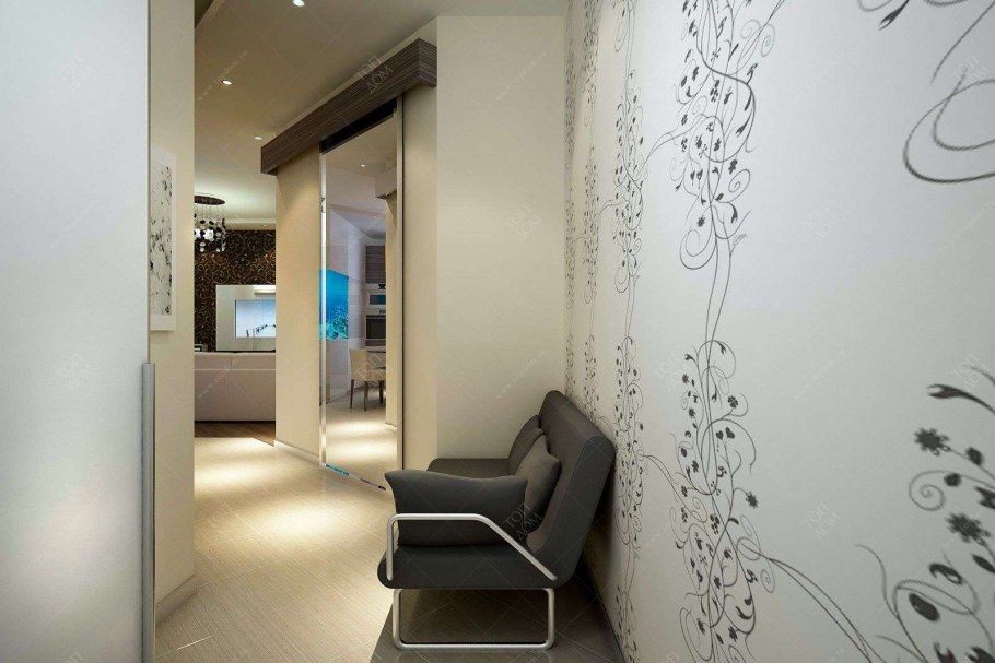 Скомбинировать обои в прихожей