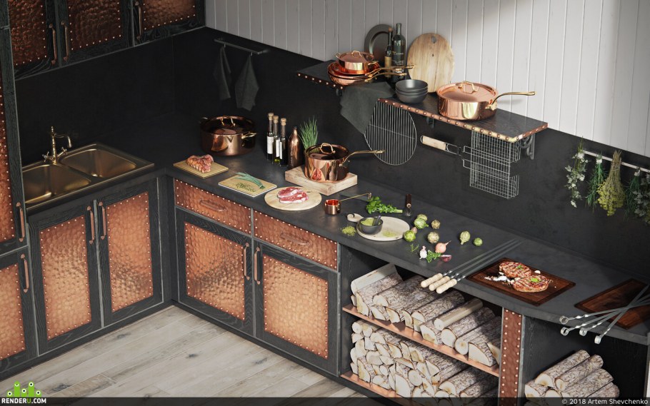 Брутальная кухня для мужчины