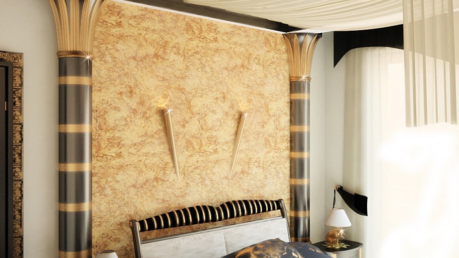 Спальня в египетском стиле