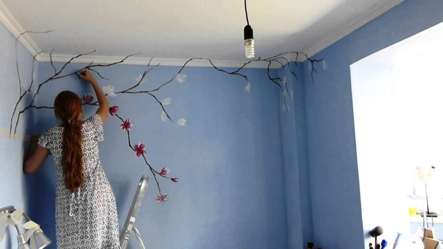 Оригинальная покраска потолка