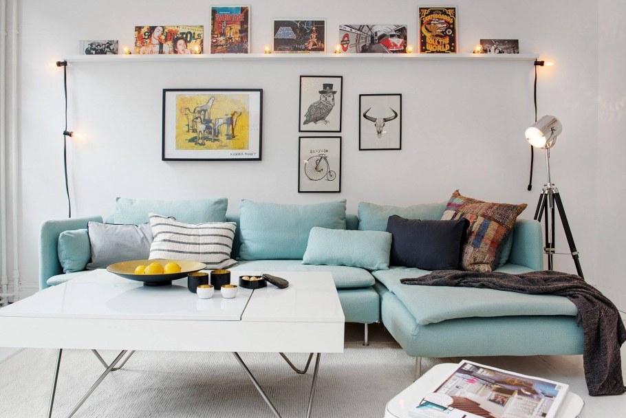 Декор гостиной в скандинавском стиле