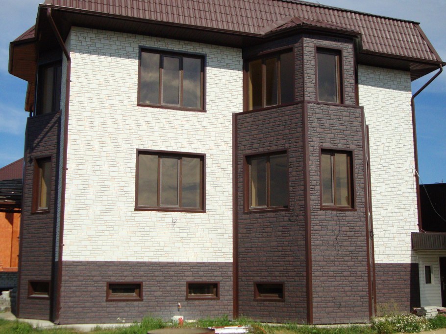 Дёке фасадные панели Бург темный