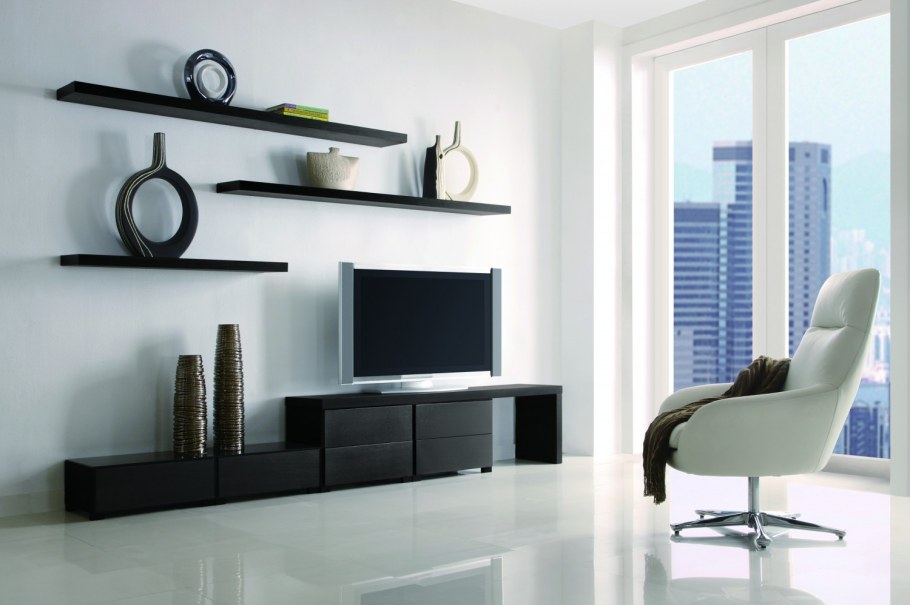 Полки над ТВ В гостиную