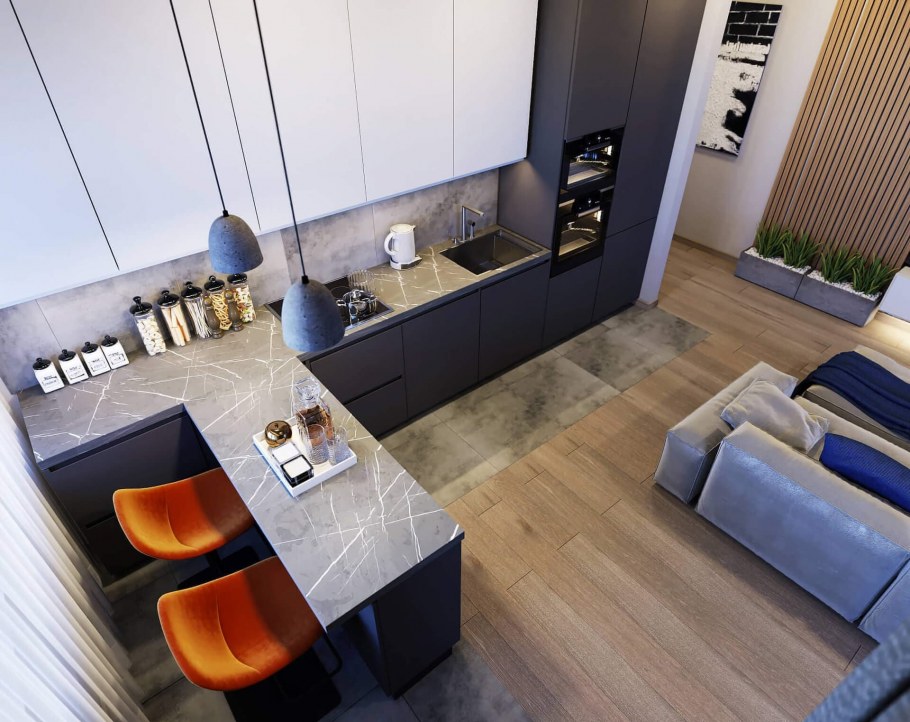 Евродвушки с панорамными окнами планировка