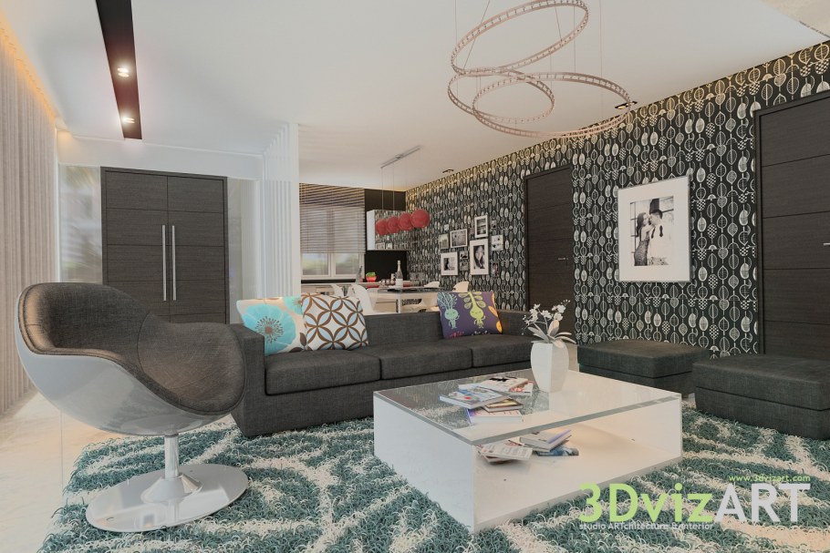 Апартаменты Триколор интерьер