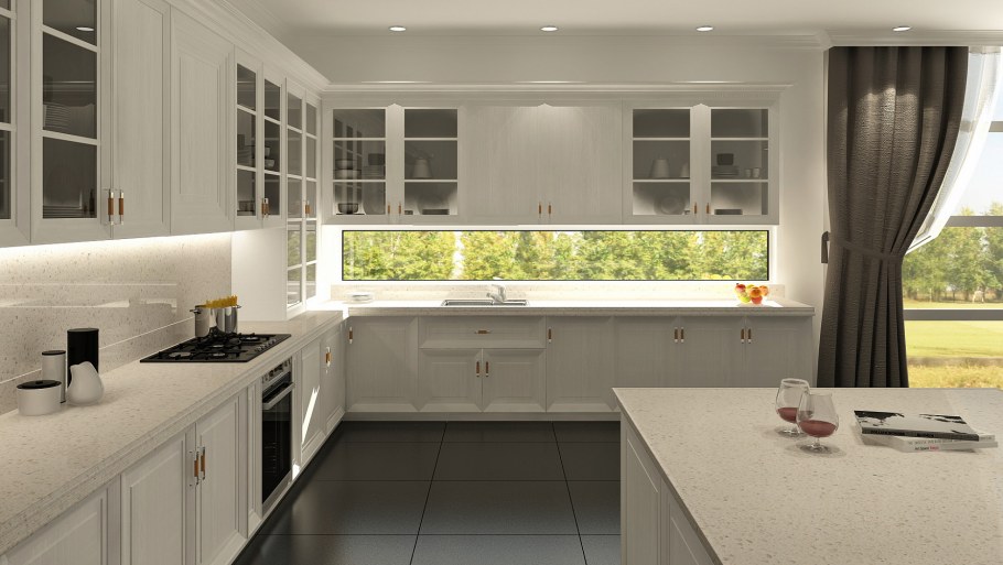 Кухни в частном доме Минимализм