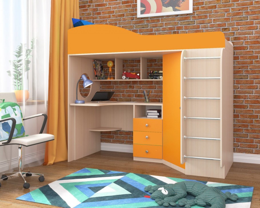 Кровать-чердак ЯРОФФ кадет 1
