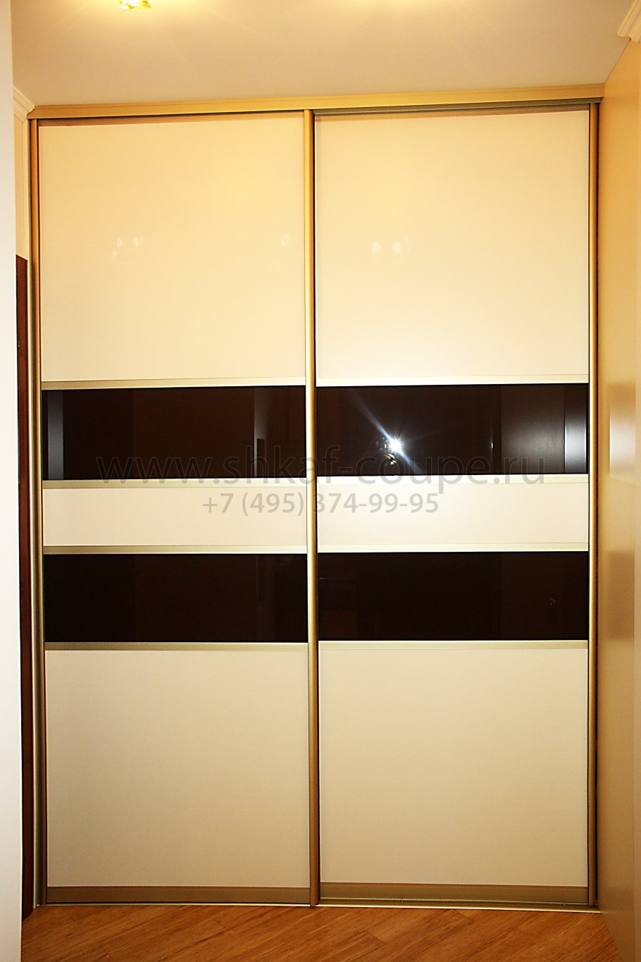 Двери купе лакобель беж