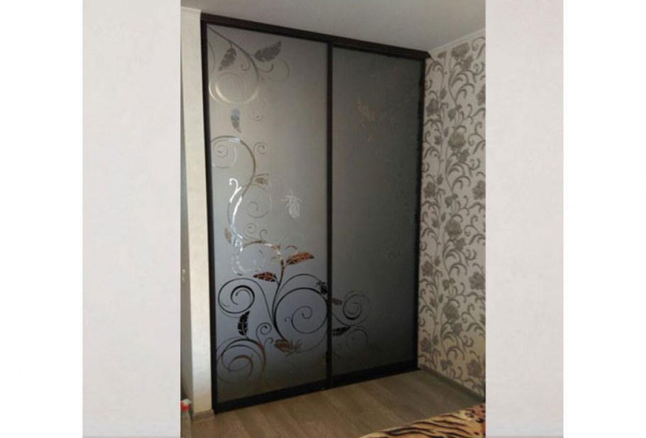 Пескоструй на шкаф купе 2 двери