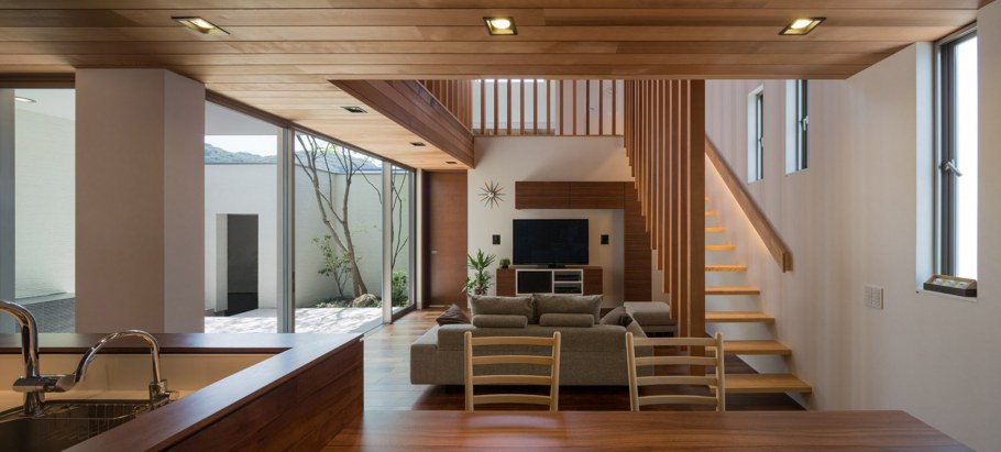 Дом двухэтажный японский интерьер