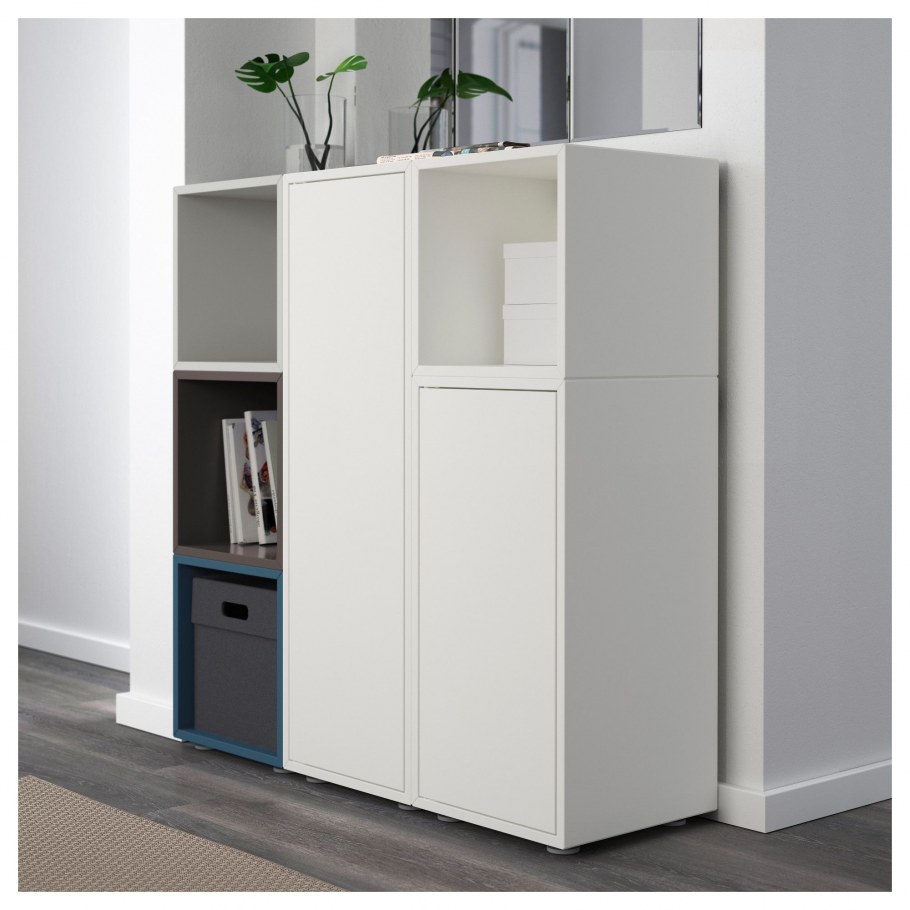 EKET ЭКЕТ комбинация шкафов с ножками, белый105x35x107 см