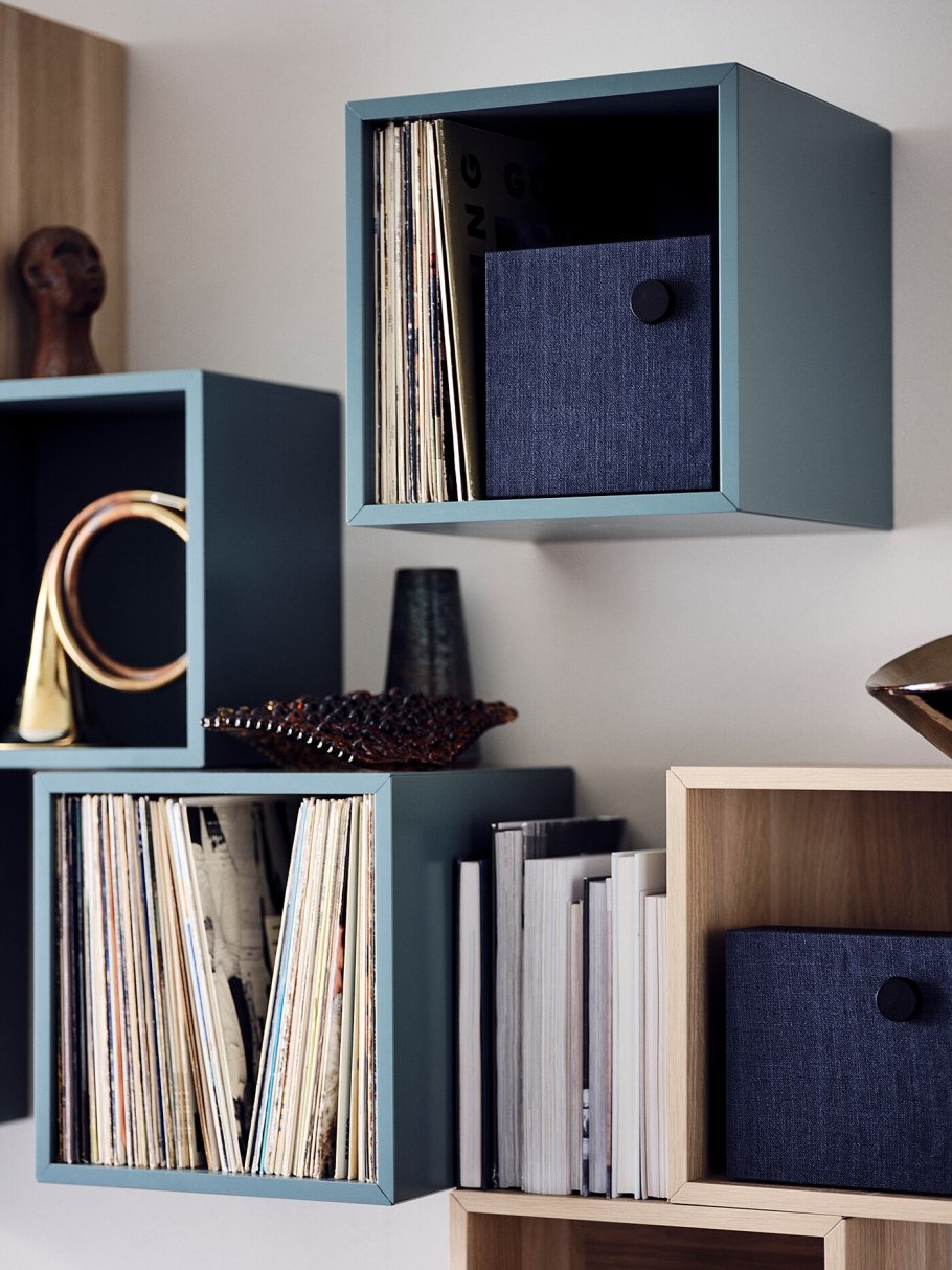 ЭКЕТ навесной модуль, серо-бирюзовый35x25x35 см