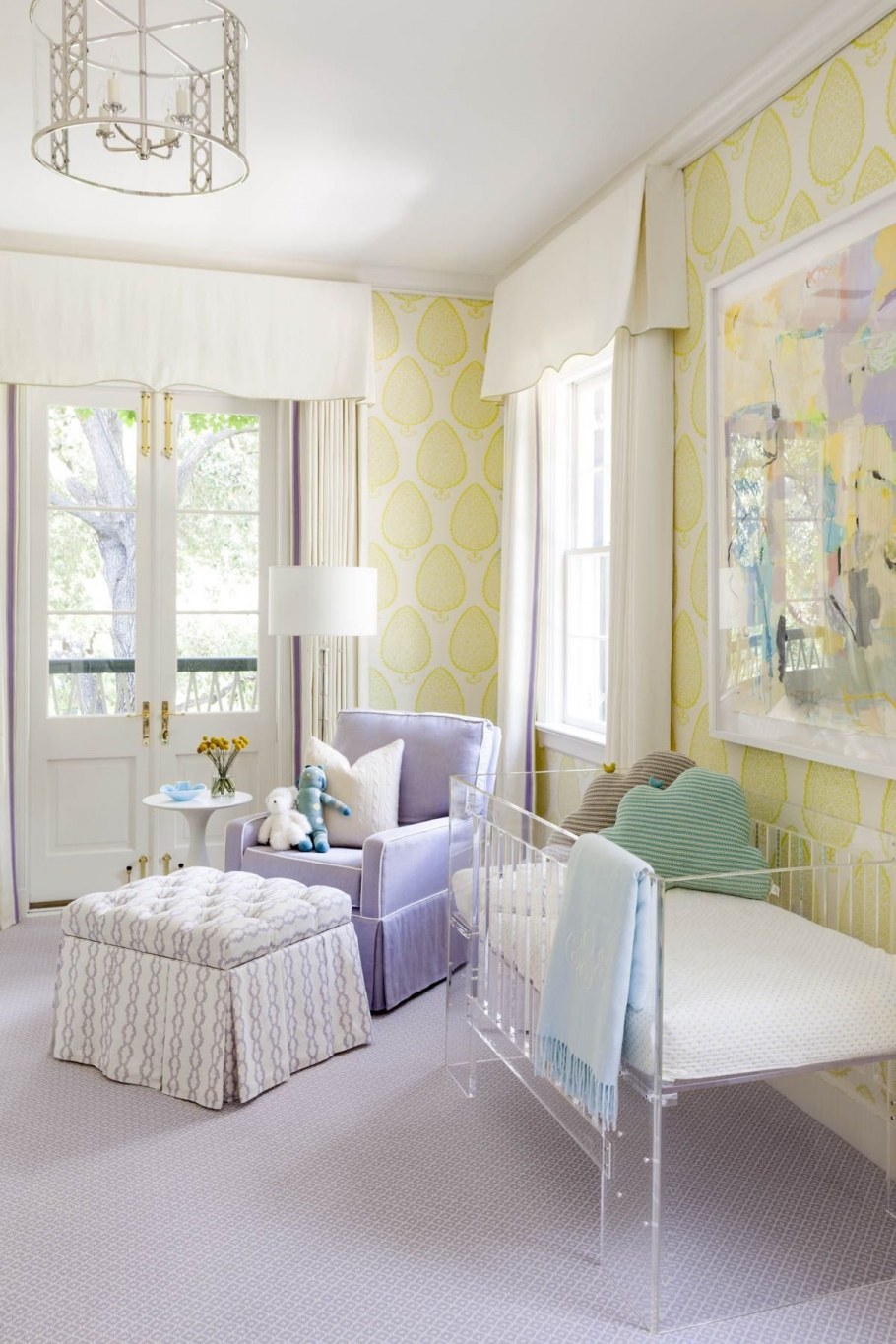 Интерьер детской в пастельных тонах