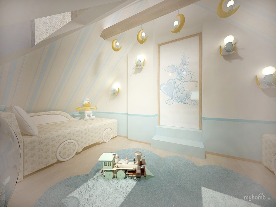 Комната для девочки подростка в пастельных тонах