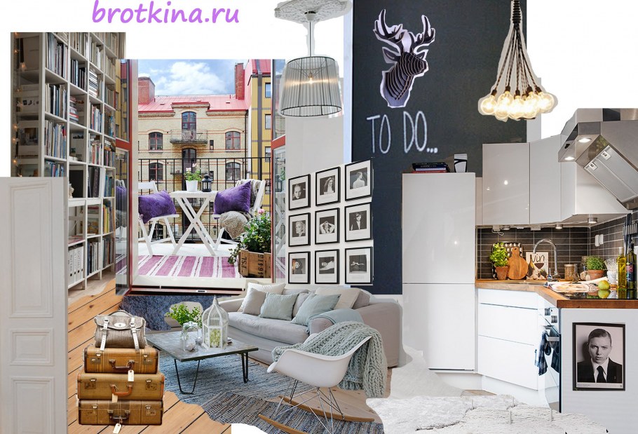 Коллаж интерьера