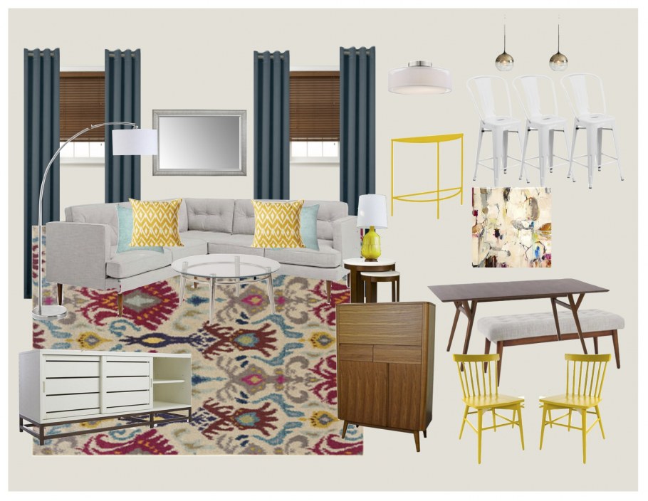 Коллаж гостиной в классическом стиле