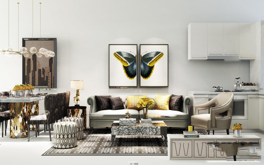 Заготовки для интерьерных коллажей