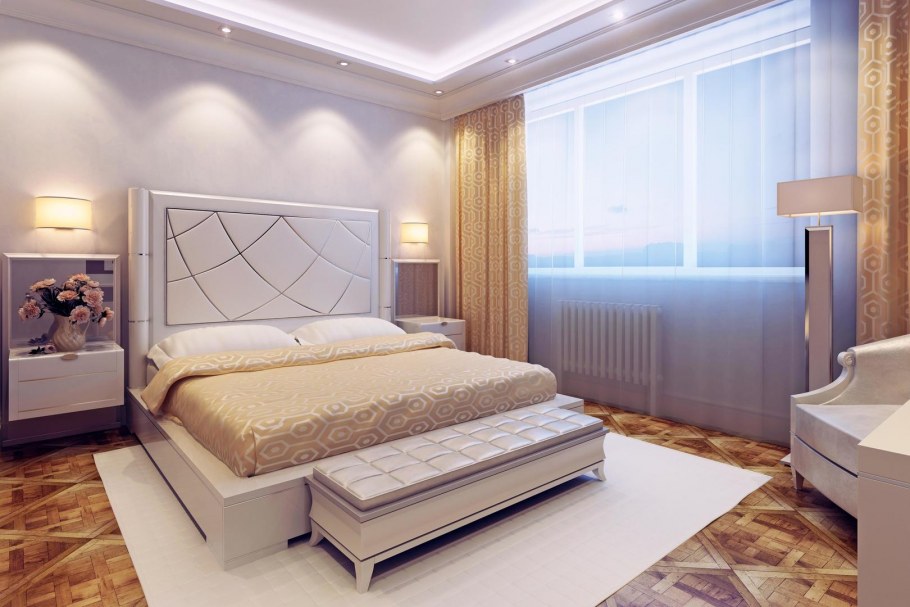 Спальня кровать визуализация