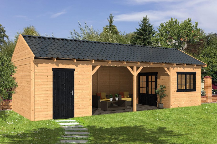 Хозпостройка с террасой