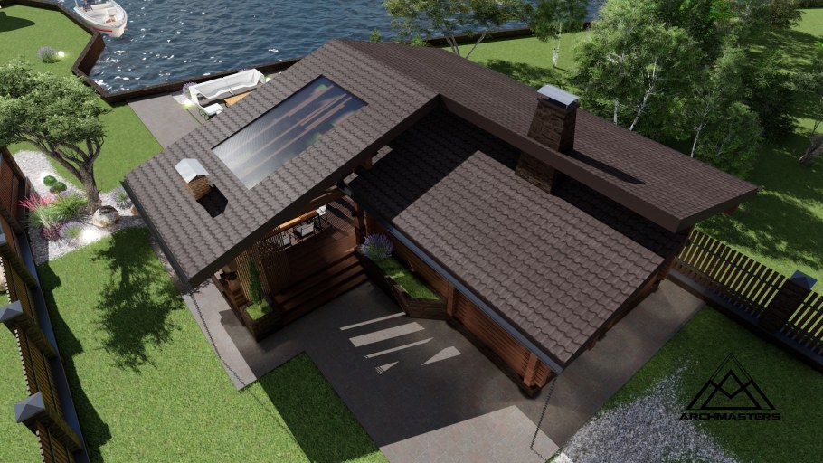 Проект банного комплекса с террасой