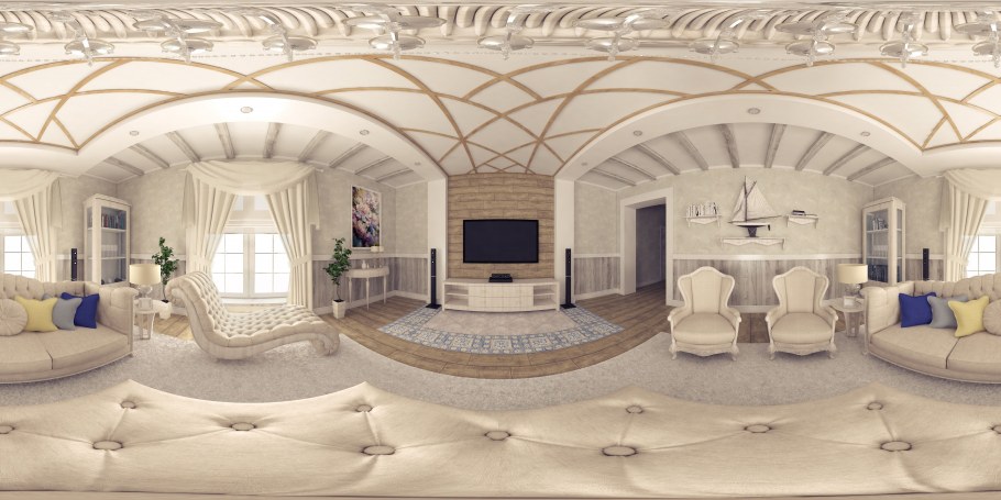 Гостиная с камином