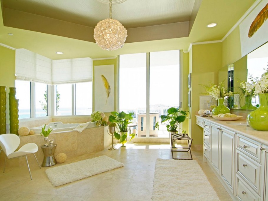 Интерьер кухни в фисташковых тонах