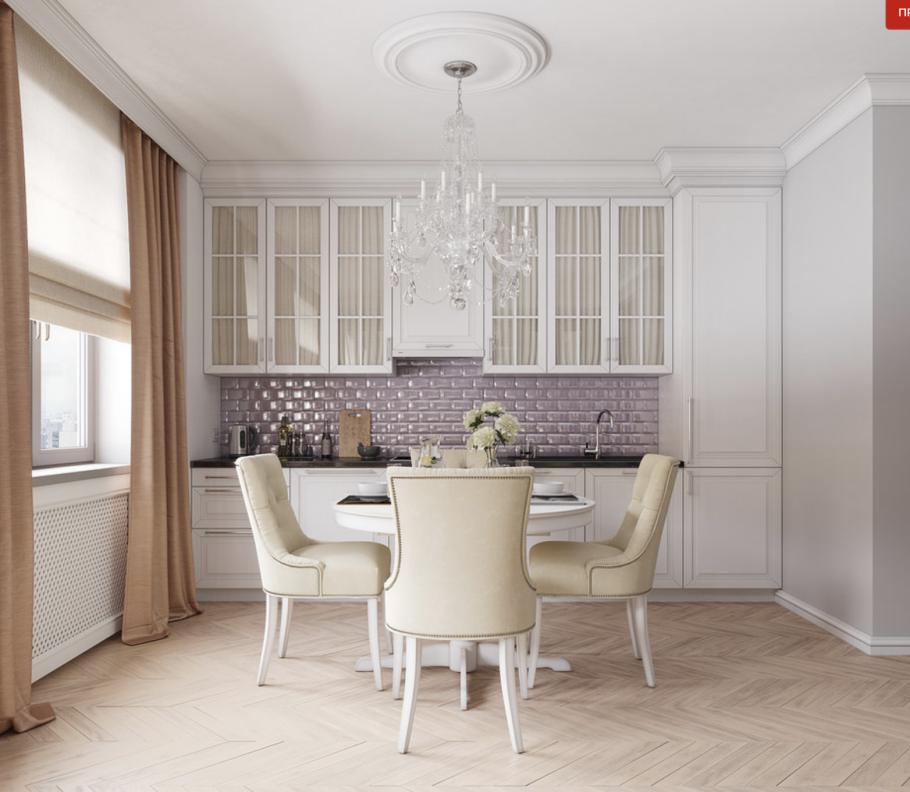 Кухня угловая Неоклассика беж