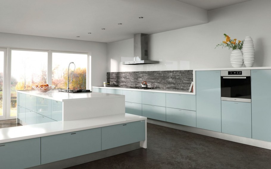 Кухня в пастельных тонах