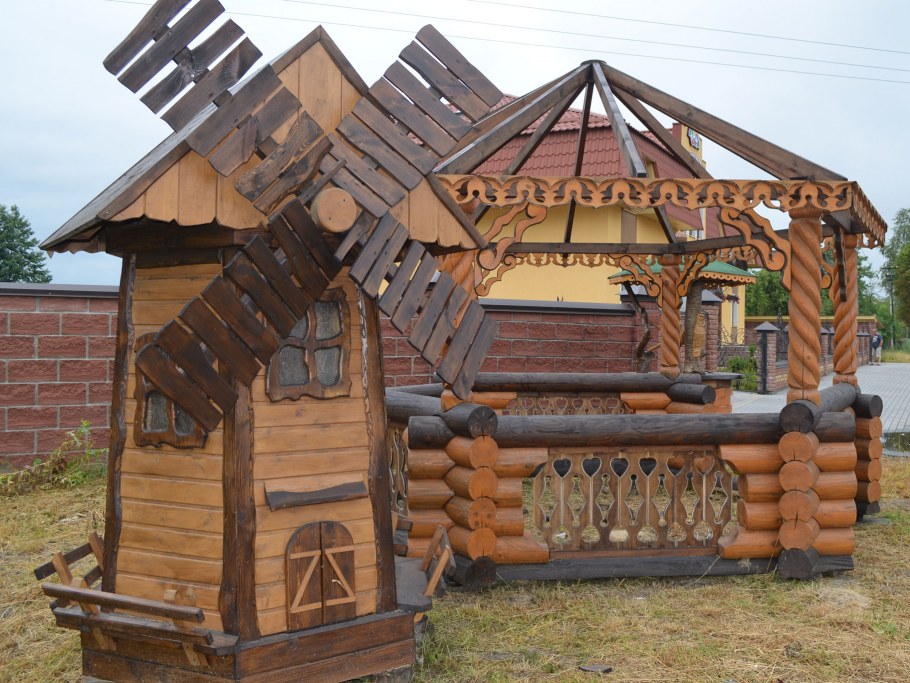 Колодезный домик мельница