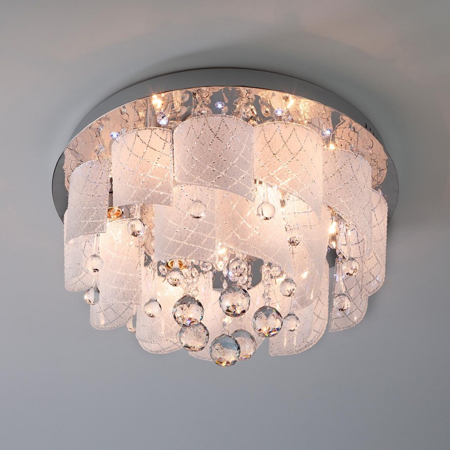 Люстра Eurosvet Cascade 80117/8 хром/белый